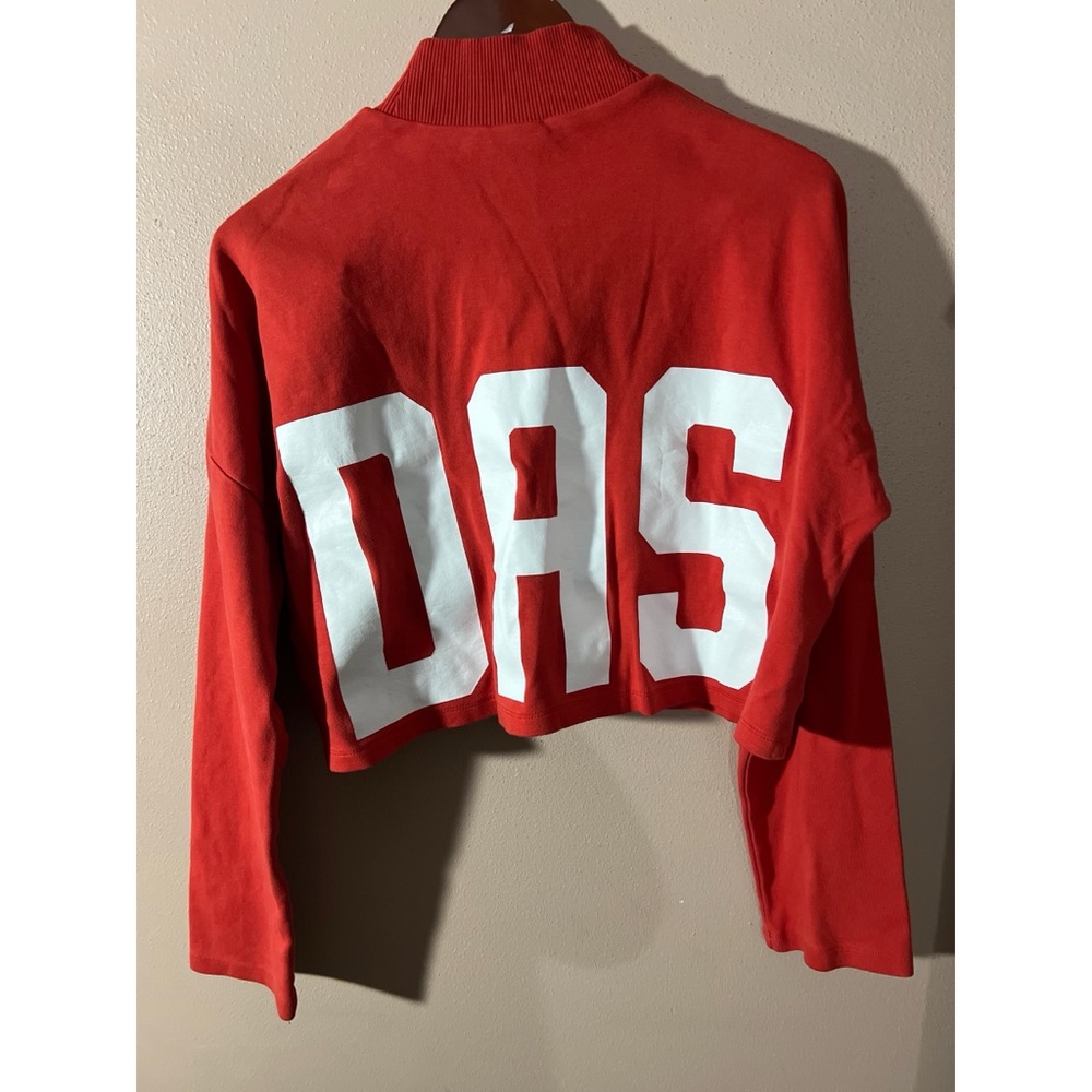 Adidas Red Garment with Blue Label - Picture 2 of 3